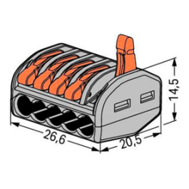 Classic-Verbindungsklemme WAGO alle Leiterarten 5...