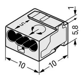 MICRO-Verbindungsdosenklemme WAGO eindrähtige Leiter...
