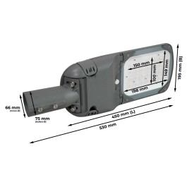 Straßenleuchte ROLF KERN 10W 1500lm Zhaga Dali Treiber 6m Kabel 3000K