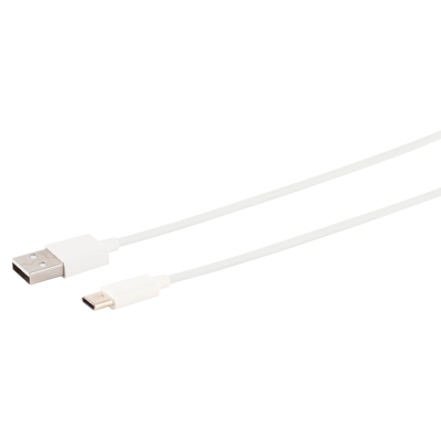 USB Lade-Sync Kabel USB-A Stecker auf USB C-Stecker 2.0 ABS weiß 1,5m