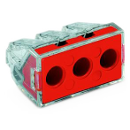 Verbindungsdosenklemme WAGO ein- und mehrdrähtige Leiter max. 6mm² rot