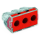 Verbindungsdosenklemme WAGO ein- und mehrdrähtige Leiter max. 6mm² rot