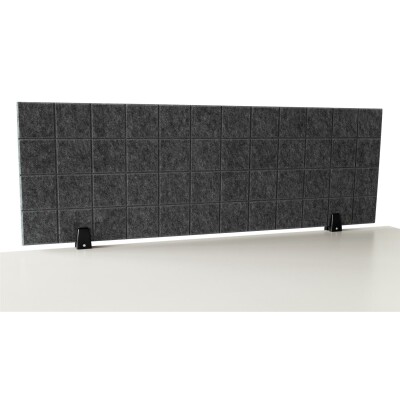 Trennwand-Set imstande 1x Akustik-Trennwand 120x40cm 1x Clip schwarz,2er-Pack
