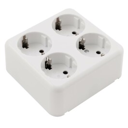 Schutzkontakt-Steckdose 4-fach McPower Finery...