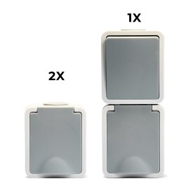 Feuchtraum Set McPower Fix Vorraum 3-teilig IP54...