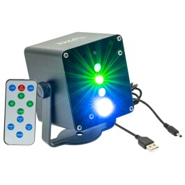 LED & Laser-Effekt IBIZA TINYLED-LASRGB akkubetrieben 1x 3W 3-in-1 RGB-LED