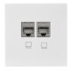 Netzwerk-Dose McPower Shallow CAT6A UP weiß vollgeschirmt