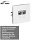 Netzwerk-Dose McPower Shallow CAT6A UP weiß vollgeschirmt