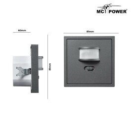 Unterputz IR Bewegungsmelder McPower Shallow 160° 750W LED geeignet