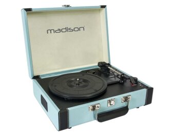 Nostalgie Schallplattenkoffer MADISON MAD-RETROCASE-BLU...
