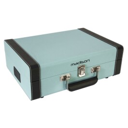 Nostalgie Schallplattenkoffer MADISON MAD-RETROCASE-BLU Bluetooth USB blau