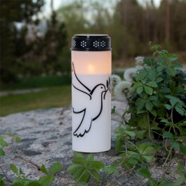 LED-Grablicht Dove weiß mit Taubenmotiv...