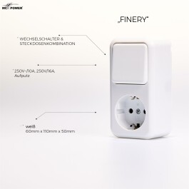 Aufputz-Set McPower Finery Mini 3-teilig weiß