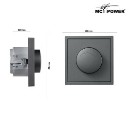 LED-Dimmer für elektronische Trafos McPower Shallow 250V~/300W anthrazit