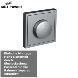 LED-Dimmer für elektronische Trafos McPower Shallow 250V~/300W anthrazit