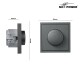 LED-Dimmer für elektronische Trafos McPower Shallow 250V~/300W anthrazit