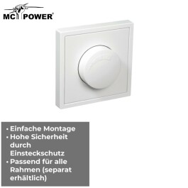 LED-Dimmer für elektronische Trafos McPower Shallow 250V~/300W weiß