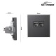 Netzwerk-Dose McPower Shallow CAT6A UP anthrazit vollgeschirmt