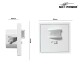 Unterputz IR Bewegungsmelder McPower Shallow 160° 750W LED geeignet weiß