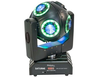 DMX-Moving-Head IBIZA SATURNE 4-in-1 RGBW LEDs + 8...