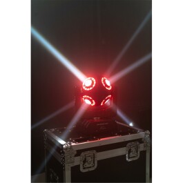 DMX-Moving-Head IBIZA SATURNE 4-in-1 RGBW LEDs + 8 Lichtringe