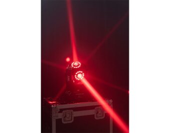 DMX-Moving-Head IBIZA SATURNE 4-in-1 RGBW LEDs + 8 Lichtringe