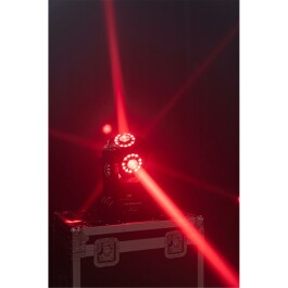 DMX-Moving-Head IBIZA SATURNE 4-in-1 RGBW LEDs + 8 Lichtringe