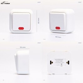 Schalter McPower Finery 250V/10A AP weiß mit Kontrollleuchte