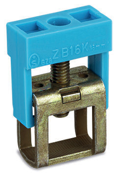 Anschlussklemme WAGO blau mit Schraubanschluss