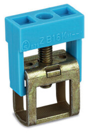 Anschlussklemme WAGO blau mit Schraubanschluss