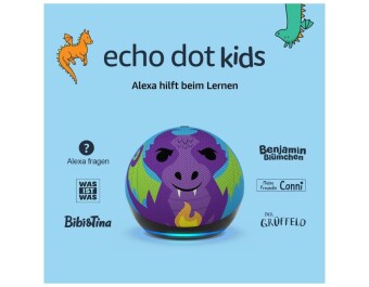 Echo Dot Kids smarter WLAN- und Bluetooth-Lautsprecher Drachen-Design