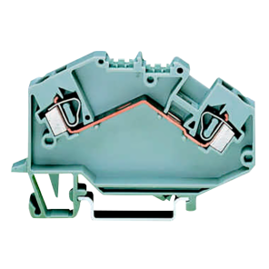 2-Leiter-Durchgangsklemme 4mm²  für TS  35 x 15 und 35x7,5 grau