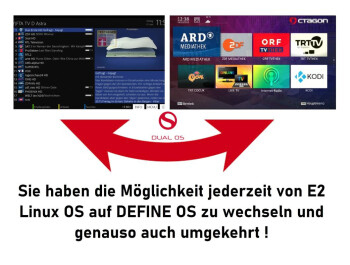 Octagon SF8008 Supreme 4K UHD Combo Receiver DVB-S2X + DVB-C/T2 1TB HDD