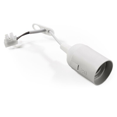 Renovierfassung McShine E27 mit 11cm Kabel und Aufhänger weiß