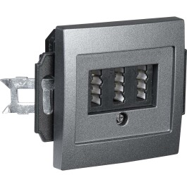 TAE-NFN-Anschlussdose McPower Flair UP anthrazit 3x 6-polig