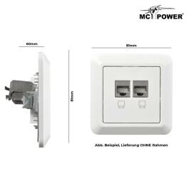Netzwerk-Dose McPower Cup CAT6A UP vollgeschirmt
