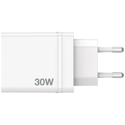 Ladeadapter Verbatim CHR-30EU2 30W weiß 2xUSB-A 1xUSB-A QC 1xUSB-C PD