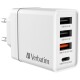Ladeadapter Verbatim CHR-30EU2 30W weiß 2xUSB-A 1xUSB-A QC 1xUSB-C PD