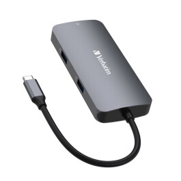 USB-C Multiport-Hub Verbatim CMH-05 2x USB 3.2C HDMI 4K USB 3.1-C Kabel
