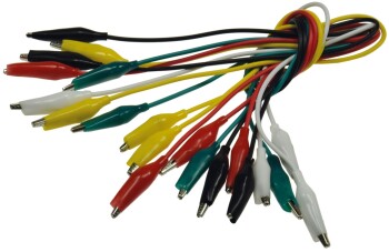 Prüfkabel-Set mit Kroko-Klemmen je 45cm verschiedene...