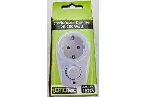 Steckdosen-Dimmer 20-280 Watt IP20 230V