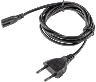 Netzkabel Eurostecker > Doppelnutstecker H03VVH2-F2G...
