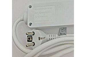 Schutzkontakt-Steckdosenleiste 6-fach 3500W 1,4m Kabel weiß