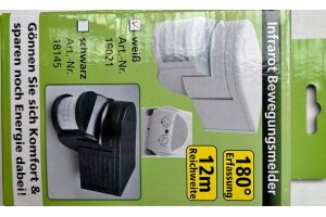 Aufputz Bewegungsmelder CBM 180° IP44 1-1000W 3-Draht weiß