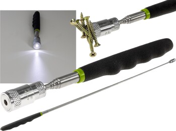 Teleskop Pick-Up Werkzeug mit LED Länge 20-80cm...