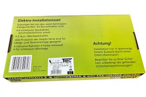 DELPHI Starter-Kit 16-teilig weiß 6x Steckdose 2x Schalter 8x Rahmen