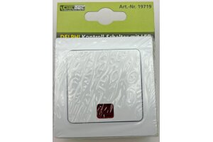 DELPHI Kontroll-Schalter mit Lämpchen 250V~/ 10A inkl. Rahmen UP weiß