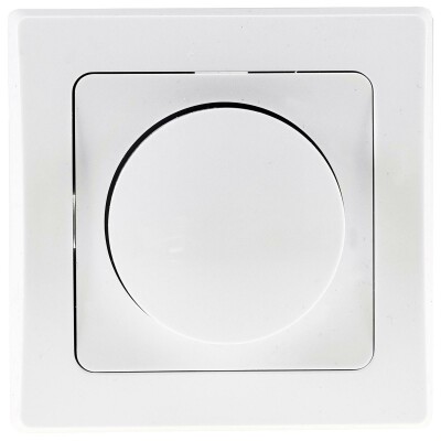 DELPHI Dimmer für elektronische Trafos 250V~/ 300W inkl. Rahmen UP weiß