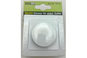 DELPHI Dimmer für elektronische Trafos 250V~/ 300W inkl. Rahmen UP weiß