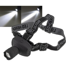 LED-Stirnlampe mit fokussierbarer 1W LED 3x AAA Batterie...